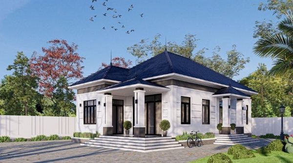 5 mẫu nhà mái Nhật 1 tầng 4 phòng ngủ được yêu thích