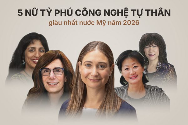5 nữ tỷ phú công nghệ tự thân giàu nhất nước Mỹ năm 2026