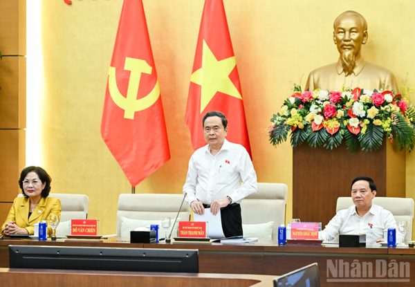 [Ảnh] Chủ tịch Quốc hội Trần Thanh Mẫn chủ trì hội nghị với các Tổ đảng Đoàn đại biểu Quốc hội trước Kỳ họp thứ hai