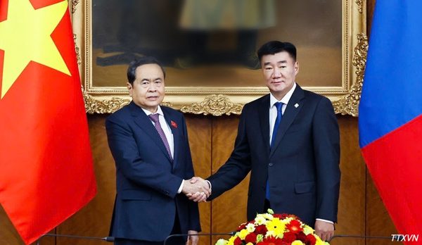 [Ảnh] Chủ tịch Quốc hội Trần Thanh Mẫn hội đàm với Chủ tịch Quốc hội Mông Cổ Sandag Byambatsogt