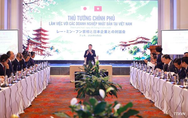 [Ảnh] Thủ tướng làm việc với các doanh nghiệp Nhật Bản tại Việt Nam