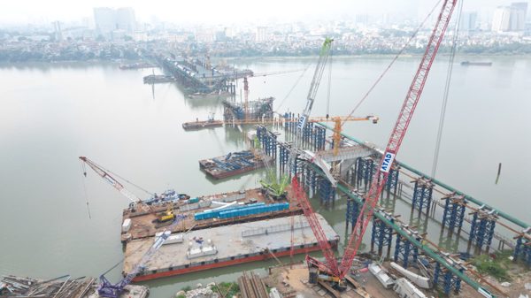 [Ảnh] Toàn cảnh cầu Trần Hưng Đạo sau 1 năm thi công