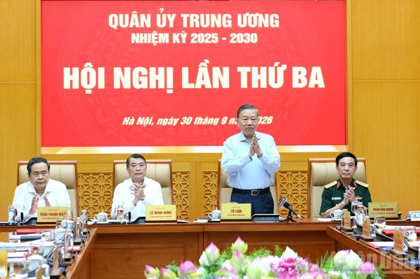 [Ảnh] Tổng Bí thư, Chủ tịch nước Tô Lâm chủ trì Hội nghị Quân ủy Trung ương lần thứ ba