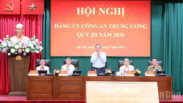 [Ảnh] Tổng Bí thư, Chủ tịch nước Tô Lâm dự Hội nghị Đảng ủy Công an Trung ương quý III năm 2026
