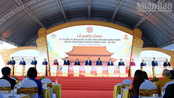 [Ảnh] Tổng Bí thư, Chủ tịch nước Tô Lâm dự Lễ khởi công Dự án đầu tư bảo quản, tu bổ, phục hồi Điện Kính Thiên