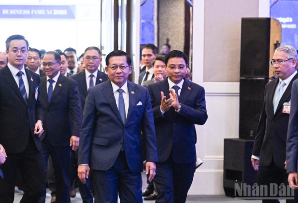 [Ảnh] Tổng thống Myanmar Min Aung Hlaing dự Diễn đàn Doanh nghiệp Myanmar-Việt Nam