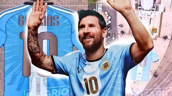 Áo đấu khổng lồ vinh danh "vũ điệu cuối cùng" của Messi với đội tuyển Argentina