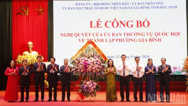 Bắc Ninh công bố quyết định thành lập phường Gia Bình