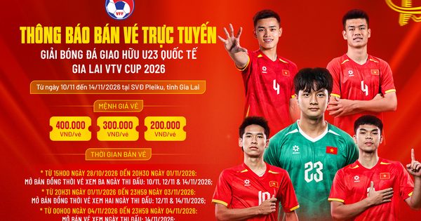 Bán vé trực tuyến U.23 Việt Nam đấu U.23 Thái Lan, U.23 Qatar tại Gia Lai: Giá rẻ nhất 200.000 đồng