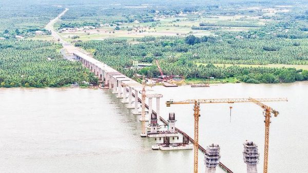 Bảo đảm tiến độ thi công cầu Đại Ngãi, kết nối giao thông liên vùng