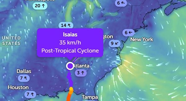Bão Isaias khiến 4 người thiệt mạng tại bang Florida, Mỹ