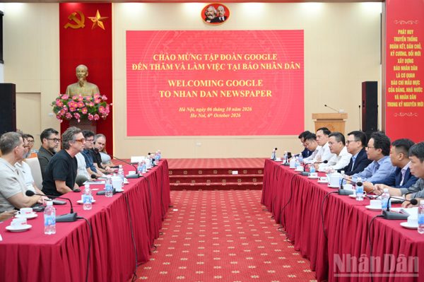 Báo Nhân Dân và Google trao đổi về đổi mới báo chí, ứng dụng AI