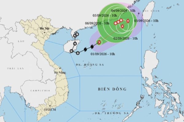Bão số 5 hướng ra ngoài, không đi vào đất liền nước ta