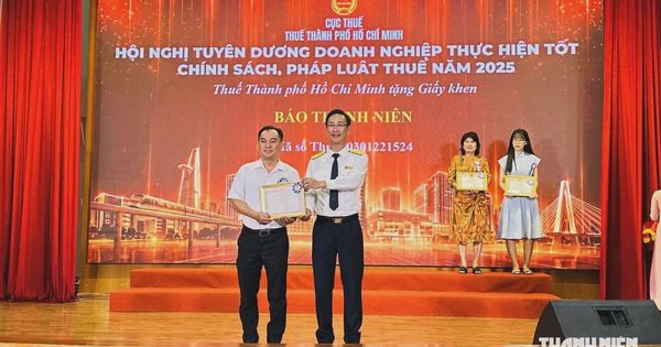 Báo Thanh Niên nhận giấy khen về thực hiện tốt chính sách thuế
