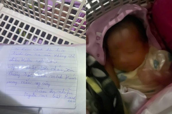 Bé gái sơ sinh bị bỏ rơi cùng lá thư ghi 'người mẹ bất hạnh'