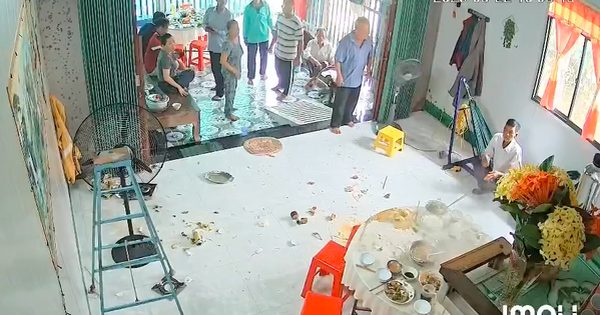 Bếp gas mini phát nổ giữa mâm cỗ cúng giỗ, chén đĩa văng tung tóe
