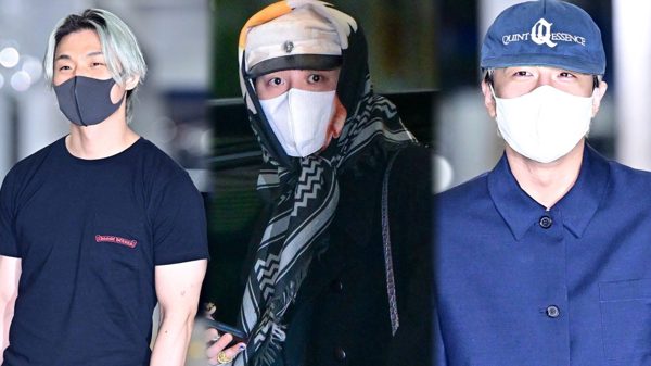 BIGBANG lên đường đến Hà Nội, G-Dragon trùm khăn kín mặt ở sân bay