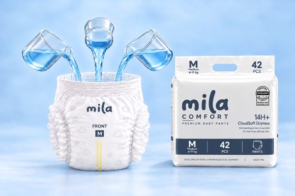 Bỉm Mila nâng chuẩn khoa học bảo vệ làn da bé: Tối ưu toàn diện từ bề mặt, lõi hút đến đai chun