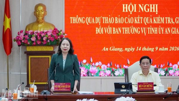 Bộ Chính trị, Ban Bí thư thông qua Dự thảo báo cáo kiểm tra, giám sát đối với Ban Thường vụ Tỉnh ủy An Giang