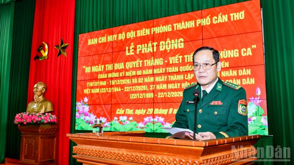 Bộ đội Biên phòng Cần Thơ phát động phong trào thi đua cao điểm