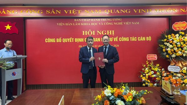 Bổ nhiệm đồng chí Vũ Thanh Mai giữ chức Phó Chủ tịch Viện Hàn lâm Khoa học và Công nghệ Việt Nam