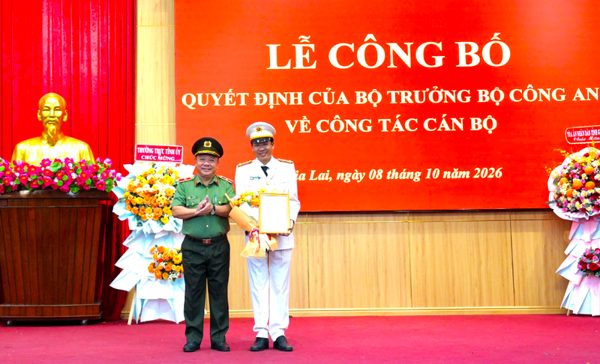 Bộ trưởng Bộ Công an bổ nhiệm, biệt phái Phó Giám đốc Công an tỉnh Gia Lai