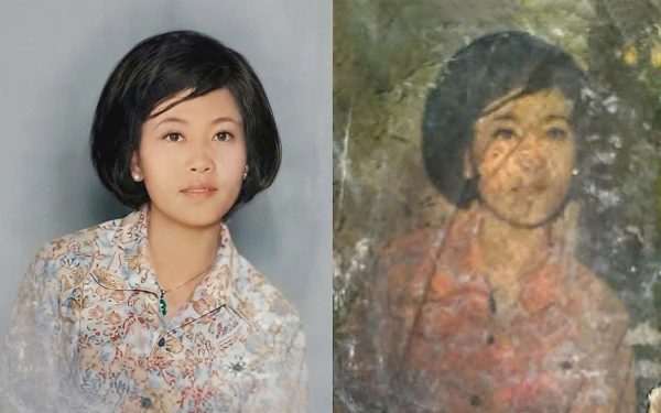 Bức ảnh người phụ nữ tóc ngắn dưới mộ liệt sĩ, có ai thấy thân quen?