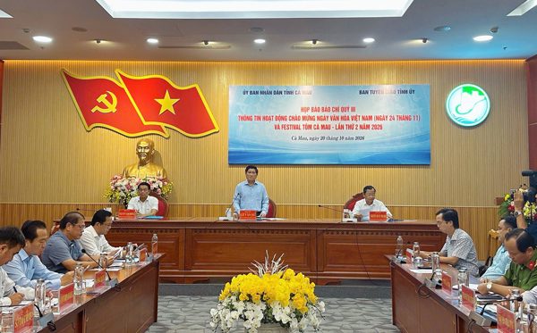 Cà Mau công bố chuỗi sự kiện văn hóa, kinh tế quy mô lớn trong tháng 11