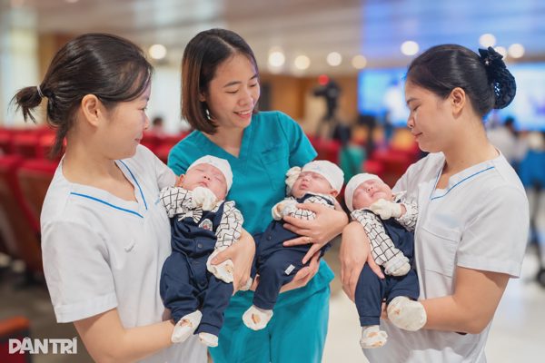 Ca sinh ba cách nhau 36 giờ đặc biệt tại Việt Nam