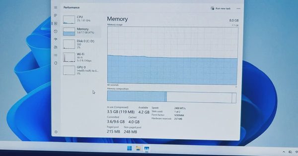 Cách cài đặt giúp Windows 11 26H2 chỉ dùng 2,5 GB RAM