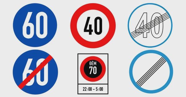 Cách phân biệt nhóm biển báo tốc độ dễ gây nhầm lẫn