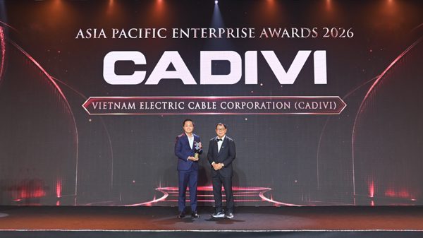CADIVI được vinh danh "Doanh nghiệp xuất sắc châu Á" 2026