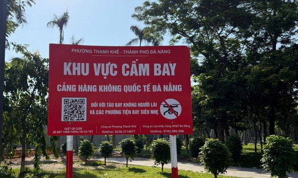 Cắm biển cấm UAV, drone quanh sân bay Đà Nẵng
