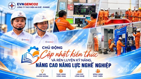 Cán bộ công nhân viên Thủy điện An Khê-Ka Nak: Không ngừng nâng cao kỹ năng lao động, làm chủ công nghệ, vững bước tương lai