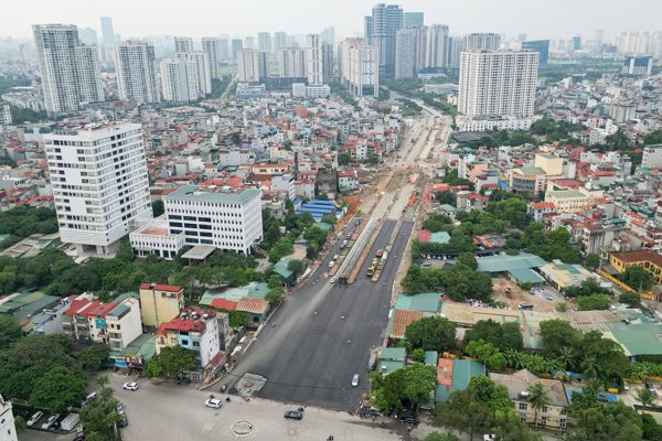 Cận cảnh công trường Vành đai 2,5 Hà Nội chạy đua tiến độ để thông xe kỹ thuật dịp 10/10