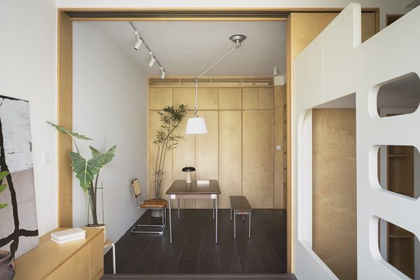 Căn hộ 56 m2 thiết kế không có phòng khách
