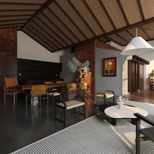 Căn penthouse 245m² kết hợp kiến trúc Á Đông với' thú chơi' nội thất thủ công