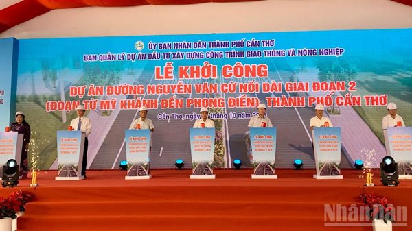 Cần Thơ khởi công dự án đường Nguyễn Văn Cừ giai đoạn 2 gần 1.600 tỷ đồng