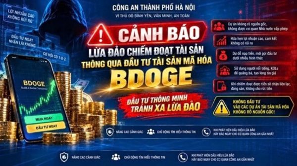 Cảnh báo thủ đoạn thổi giá tài sản mã hóa BDOGE gấp 10.000 lần để lừa đảo