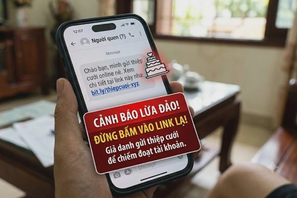 Cảnh giác chiêu lừa gửi thiệp cưới cùng đường link độc hại qua mạng xã hội