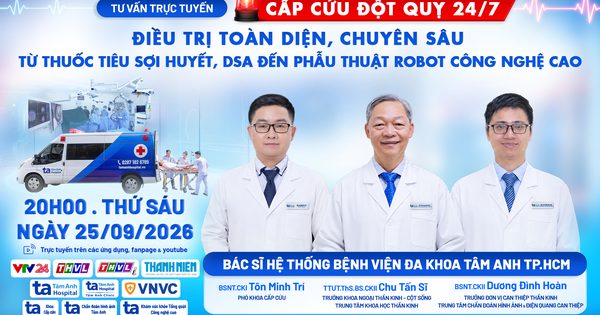 Cấp cứu đột quỵ 24/7 - Điều trị toàn diện, chuyên sâu: Robot, thuốc tiêu sợi huyết