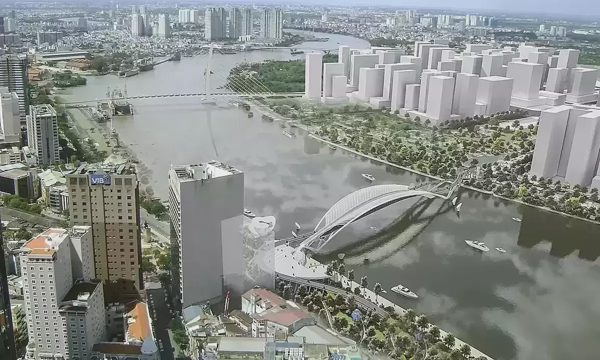 Cầu đi bộ qua sông Sài Gòn dự kiến khai thác dịp Tết
