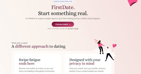 Chính phủ Singapore làm 'mai mối', ra mắt app hẹn hò