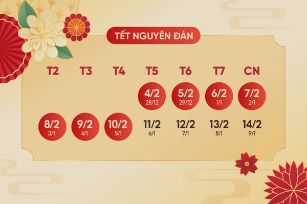 Chốt trình Chính phủ nghỉ Tết Nguyên đán 2027 kéo dài 7 ngày liên tiếp