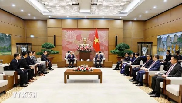 Chủ tịch Quốc hội Trần Thanh Mẫn tiếp Chủ tịch Hội Hữu nghị Hàn Quốc-Việt Nam