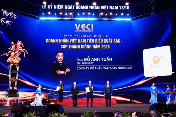 Chủ tịch Tập đoàn Sunshine được vinh danh Doanh nhân Việt Nam tiêu biểu xuất sắc – Cúp Thánh Gióng 2026