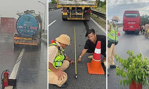 Có thể dùng cành cây, bình cứu hỏa thay biển báo khi đỗ xe trên cao tốc?