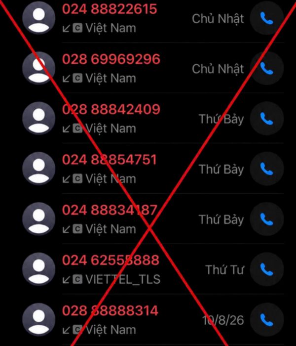 Công an cảnh báo bẫy lừa đảo qua cuộc gọi 'nháy máy' từ đầu số 022, 024, 028