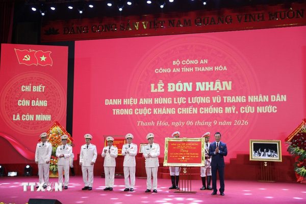 Công an Thanh Hóa đón nhận danh hiệu Anh hùng Lực lượng Vũ trang Nhân dân