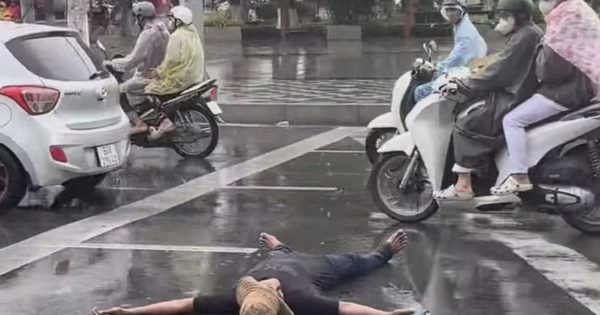 Công an thông tin vụ nam thanh niên nằm giữa đại lộ trong mưa ở Cần Thơ